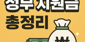 은퇴 후 받을 수 있는 정부 지원금 총정리 문구가 들어간 썸네일 이미지