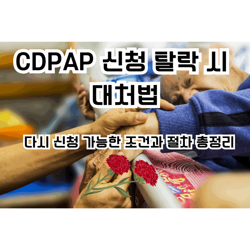 cdpap신청 탈락시 대처법 이라는 문구가 적힌 썸네일 이미지