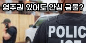 영주권자 주의보! 한인 이민자를 위한 대응전략 문구, ICE 경찰 배경